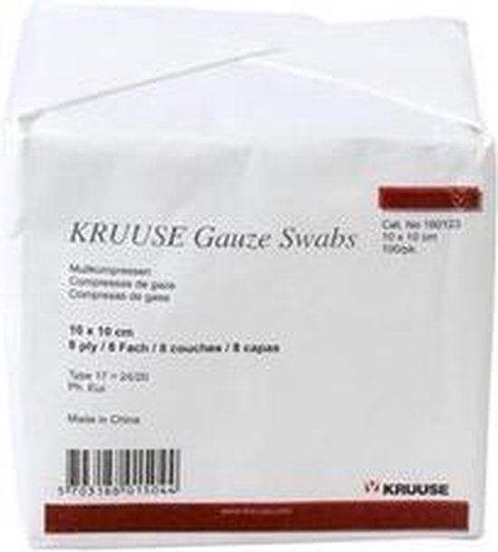 Kruuse Gaaskompres Hydrofiel - 10 x 10 cm - 100 stuks