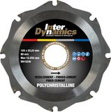 InterDynamics 350125 Polychristalline Standard Diamantdoorslijpschijf - 125 x 22,23mm - Beton
