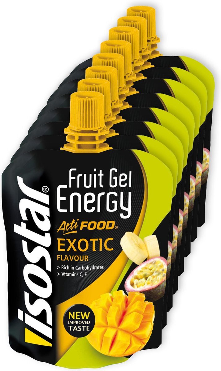 Isostar Actifood Energiegel - Exotic - 8 stuks