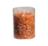 HIMALAYA SALT DREAMS vuur in glas klein, kristalzout van punjab/Pakistan, oranje, ca. 19 cm.