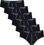 Sloggi Heren Slip 6 Pack Start Zwart Katoen/Elastaan