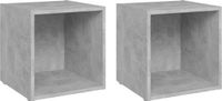 vidaXL Tv-meubelen 2 stuks 37x35x37 cm bewerkt hout betongrijs