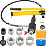 VEVOR Hydraulische Uitlaatpijpexpander Maat 1-5/8"-4-1/4", 10t Handmatige Hydraulische Pijpexpander met 4 Matrijzen en 2 Opbergkoffers voor Koperen en Aluminium Buizen In Autoreparatie
