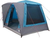 vidaXL Camping Tent Huisje met dak Blauw 420 x 420 x 227 cm Polyester
