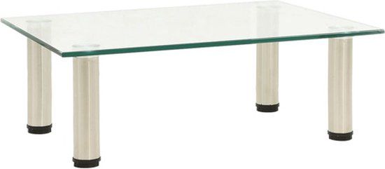 vidaXL Tv-meubel 40x35x17 cm gehard glas transparant