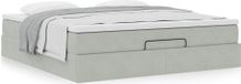 Maison Exclusive - Cadre de lit ottoman avec matelas, gris clair, 180x200 cm, velours