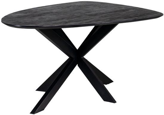 Giga Meubel Eettafel Kiezel - Zwart - 200cm - Matrix-Poot