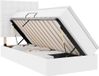vidaXL lit de rangement avec tête de lit, blanc pur, 90 x 200 cm, similicuir