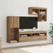 Meuble TV mural 6 pièces - Banc TV - Meuble TV Chêne artisanal Bois d'ingénierie 817261