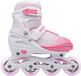 Roces Jokey X Girl Verstelbare Inline Skates - Wit/Roze - Maat 26-29