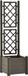 vidaXL Plantenbak met latwerk 43x43x142 cm PP antracietkleurig