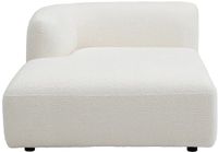 Vente-unique Chaise longue DANEPI bouclé gebroken wit links