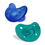 Chicco PhysioForma Fopspeen van siliconen, 16-36 maanden, set met zachte en delicate pads, ondersteunt de fysiologische ademhaling en bevordert de juiste ontwikkeling van de mond, lichtblauw