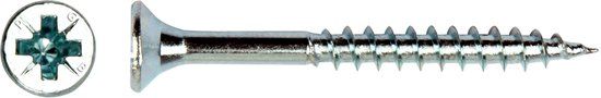 pgb-Europe PGB-Fasteners Spaanplaatschroef 6.0 x 130 mm Verzinkt Platkop Kruiskop 100 stuks