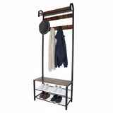 Merkloos Relaxdays Kapstok met schoenenrek - 69 cm breed - hoedenplank