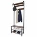 Merkloos Relaxdays Kapstok met schoenenrek - 69 cm breed - hoedenplank