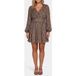 GUESS Ls Romina Pleat Flar Wildcat Print Taille: S