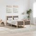 Maison Exclusive - Cadre de lit avec tête de lit, couleur taupe, 120 x 200 cm, pin massif