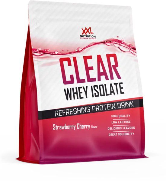 Clear XXL Nutrition - Clear Whey Isolate - Aardbei Kers - Eiwitpoeder - 500 g