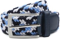Suitable Geweven Riem Donkerblauw (navy) Blauw - Maat 95