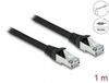 Delock RJ45 Network Cable Cat.6A S/FTP PUR Outdoor 1 m black