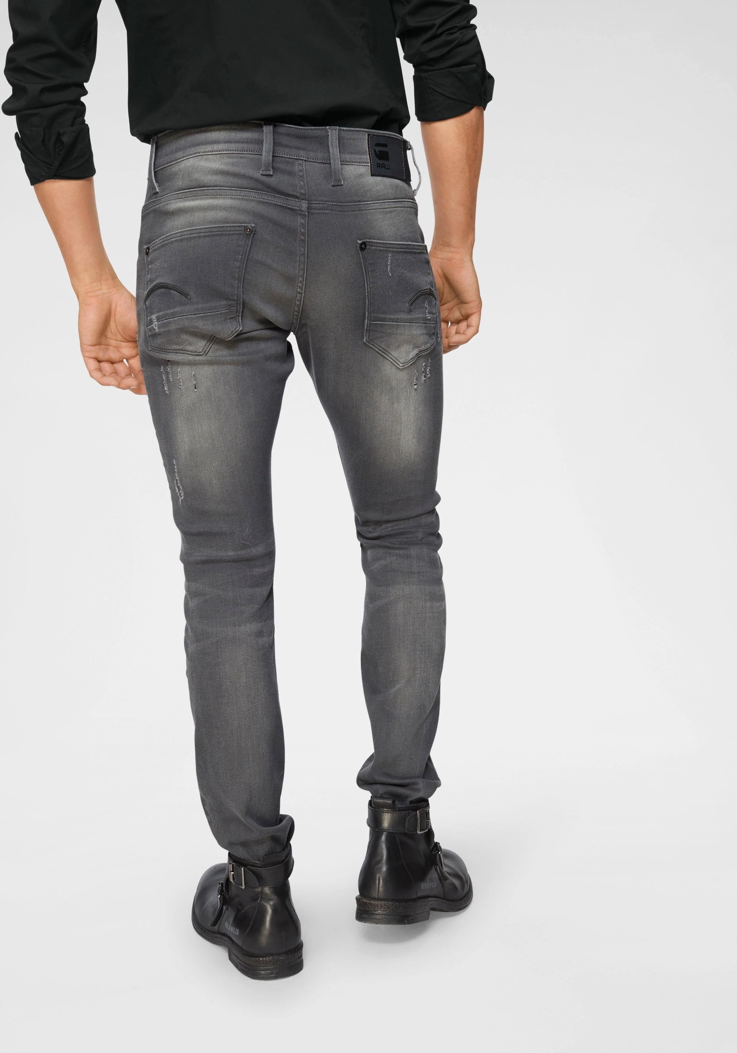 G-Star RAW Revend Skinny Jeans - It Aged Destroy Defend
