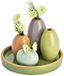 Atmosphera Bloemenvaas Set - Multi Pastel - 15 x 10 cm - Aardewerk