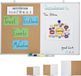 Relaxdays combibord 2 in 1 - 60 x 90 cm - prikbord en whiteboard - magneetbord - met bakje
