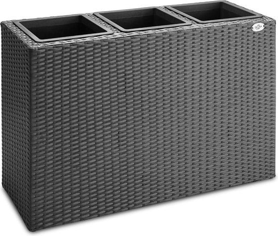 Casaria Staande Plantenbak - 83x30,5x60cm - Zwart