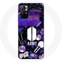 Maniacase Etui Redmi Note 11 5G BTS leger logo Bangtan Subs