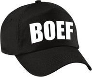 Bellatio Decorations Verkleed Boef petje - baseball cap - zwart - voor dames en heren - Carnaval