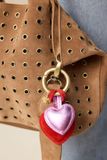 Sissy-Boy Rode bag charm met hartjes