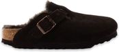 Birkenstock Boston Shearling Mocca Cuir Daim Pantoufles Étroit - Taille 36
