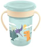 MINILAND Drinkbeker - Jurassic - 250Ml - Met Deksel En Oortjes - Groen