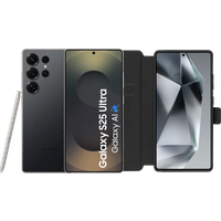 Samsung Galaxy S25 Ultra 1TB Black 5G + BlueBuilt Book Case Black