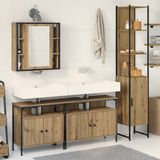 vidaXL Meuble de salle de bain Set 4 pièces Artisan Chêne 33 x 33 x 185,5 cm