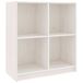 vidaXL Dressoir 70x33x76 cm massief grenenhout wit