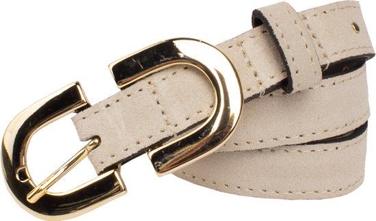 Legend Dames - Leren riem - Crème - 95cm