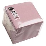 PRONAPPE - 50 Cocktailservetten 20x20cm Microwafelpapier 2-laags Oudroze