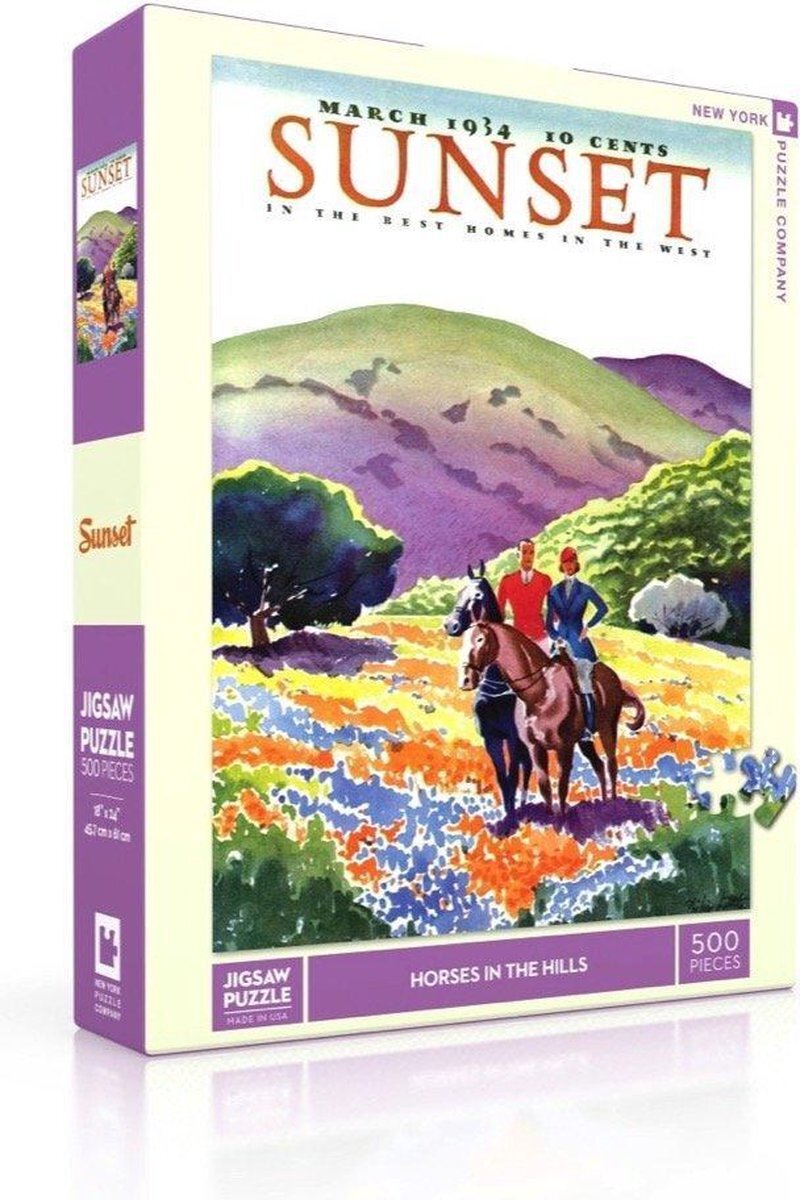 The New York Puzzle Company Horses in the Hills