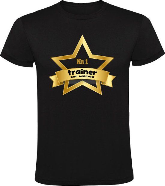 Beste Trainer ter Wereld Heren T-shirt | Zwart | 4XL | Katoen