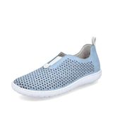 Rieker Damesslippers 52866, blauw 10, 40 EU