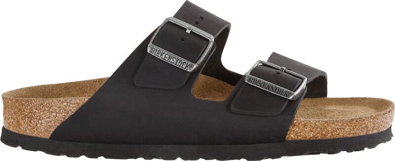 Birkenstock Arizona Sandals Oiled Leather Narrow, black