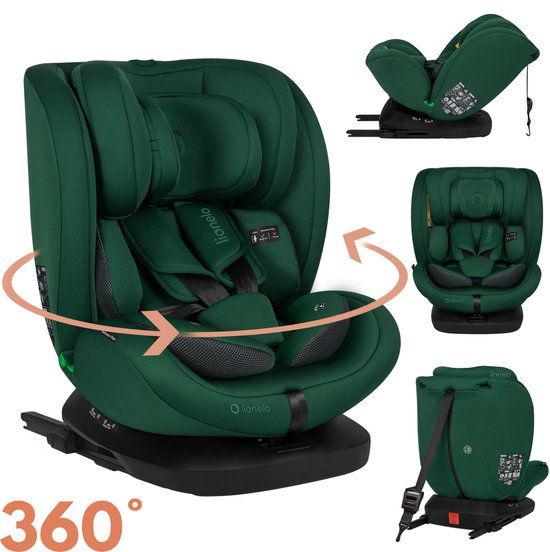 Lionelo Bastiaan i-Size Autostoel ISOFIX 360° Draaibaar – Groen – 40-150 cm