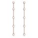 Swarovski Constella Oorhangers, Ronde slijpvorm, Wit, Roségoudkleurige toplaag