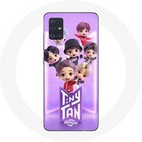 Maniacase Hoesje voor Samsung Galaxy A71 BTS TinyTAN Animatie Poster RM Jin Suga J-Hope Jimin Jungkook Et V