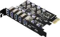Renkforce RF-6613198 5 + 2 poorten USB 3.2 Gen 1-controllerkaart USB-A 3.0, USB-C 3.2 Gen 1 PCIe x1