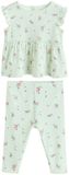 Next - Meisjes - Geribbelde top en Leggings babyset 2 Pieces - Groen