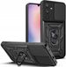 Techsuit Hoesje geschikt voor Samsung Galaxy A25 - Camshield Back Cover - Zwart