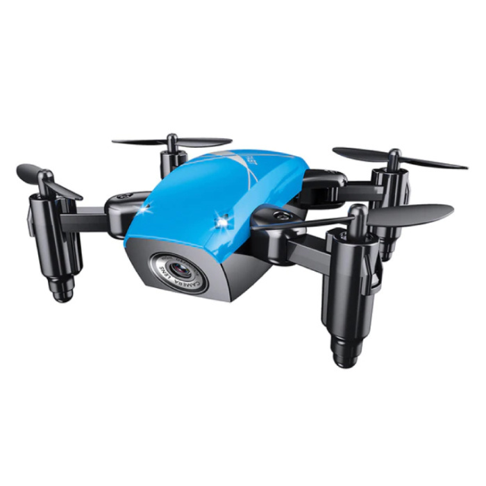 Stuff Certified S9W Mini RC Pocket Drone Quadcopter Speelgoed met Gyro Stabilistatie Blauw